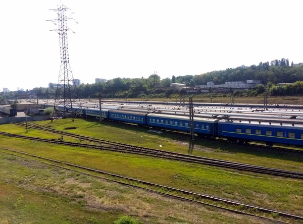 Depósito para automóveis, locomotivas, comboios — Fotografia de Stock