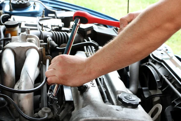 Auto reparaties proces — Stockfoto