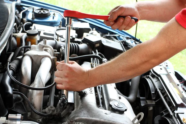 Auto reparaties proces — Stockfoto