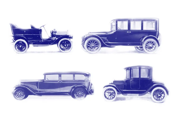 Rare vintage cars of the last century — Stock Photo, Image