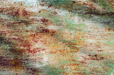 Doku - Pasla yeşile boyanmış eski metal plaka, güneş ışığında fotoğraf