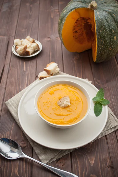 Vellutata di zucca - pumpkin soup — Stock Photo, Image
