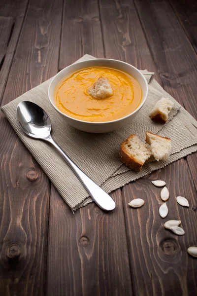 Vellutata di zucca - soupe de citrouille — Photo