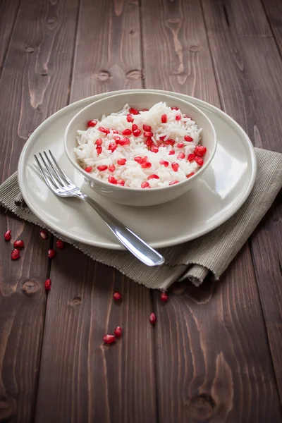 Rice with pomegranate — Stock Photo, Image