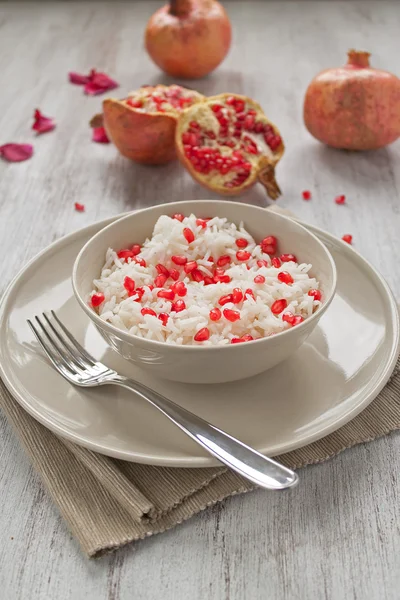 Rice with pomegranate — Stock Photo, Image