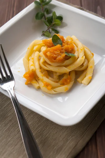 Pasta med pumpa — Stockfoto