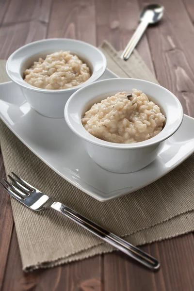 Risotto med svart tryffel — Stockfoto