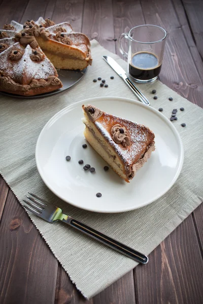 Cake to the coffee — Stock Photo, Image