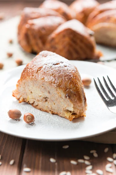 Cake with rice and nuts — Stock Photo, Image