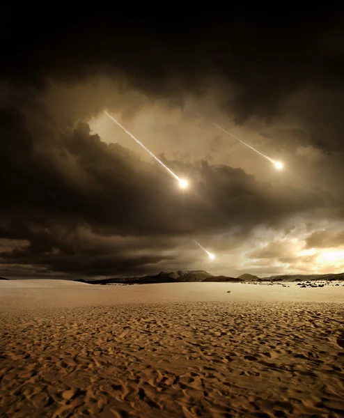 Meteors to the sky — Stock Photo, Image