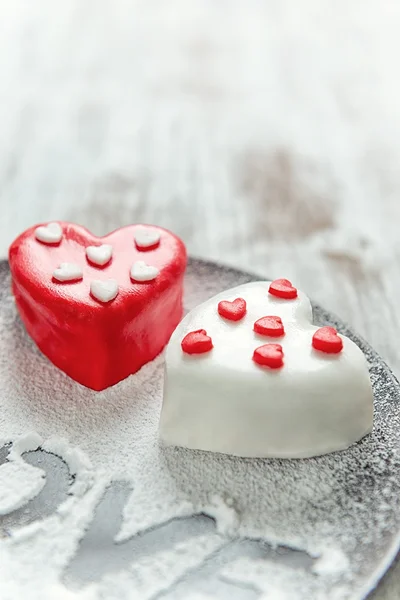 Coeur tasse gâteau — Photo