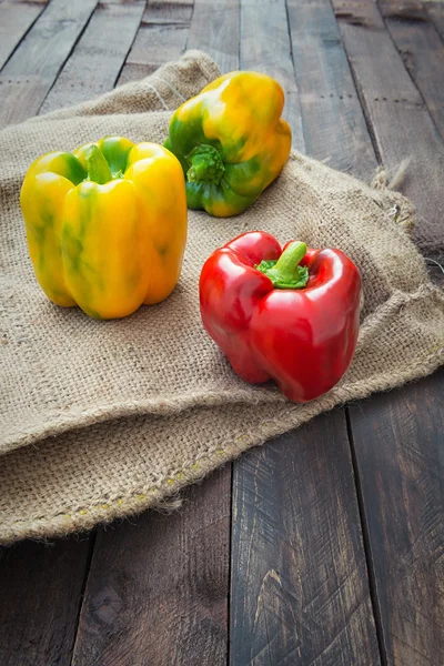 Yellow and Red Capsicum — стоковое фото