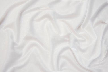 Kumaş dokusu, tasarım için arka plan. Beyaz forma, pamuk ya da yün kumaş. Dalgalı kumaşın güzel deseni.