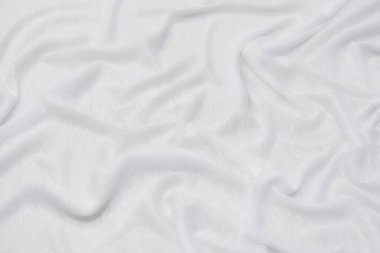 Kumaş dokusu, tasarım için arka plan. Beyaz forma, pamuk ya da yün kumaş. Dalgalı kumaşın güzel deseni.