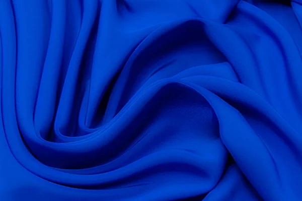 Textura Fondo Patrón Textura Tela Seda Azul Hermosa Tela Seda — Foto de Stock