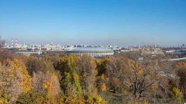 Moskova Rusya Ekim 2021 Sparrow Hills Ten Luzhniki Stadyumu Nun — Stok fotoğraf
