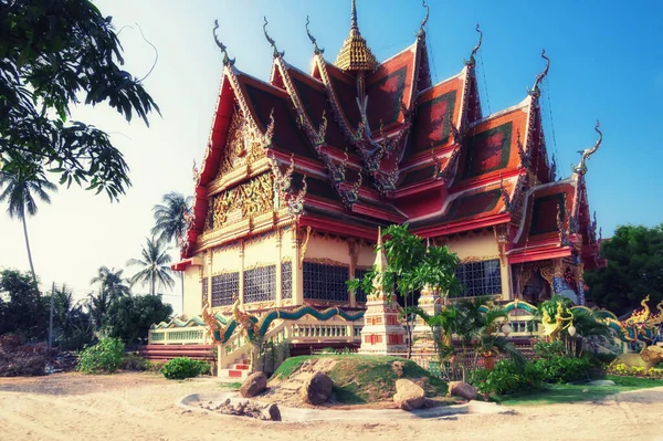 Temple Wat Plai Laem Avec Statue Dieu Mains Guanyin Koh — Photo