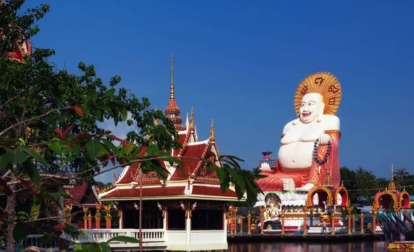 Wat Plai Laem Tempio Con Mani Statua Dio Guanyin Koh — Foto Stock