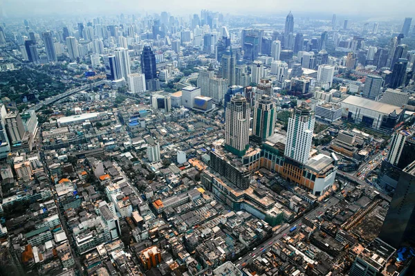 Aerial View Bangkok Modern Office Buildings Condominium Bangkok City Bkk — 스톡 사진