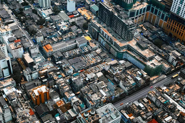 Vista Aérea Los Modernos Edificios Oficinas Bangkok Condominio Ciudad Bangkok — Foto de Stock