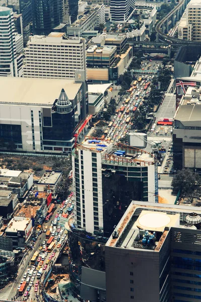 Aerial View Bangkok Modern Office Buildings Condominium Bangkok City Bkk — Stock Photo, Image