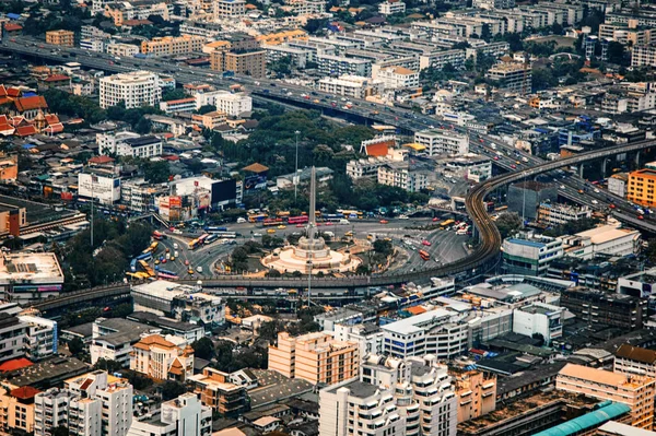 Vista Aérea Los Modernos Edificios Oficinas Bangkok Condominio Ciudad Bangkok — Foto de Stock