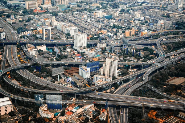 Légi Kilátás Bangkok Modern Irodaházak Társasház Bangkok Város Bkk Tailand — Stock Fotó