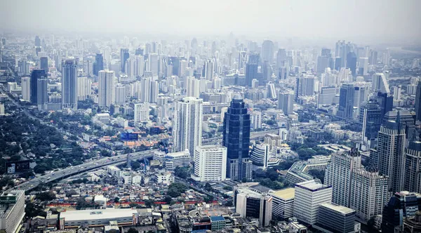 Vista Aérea Los Modernos Edificios Oficinas Bangkok Condominio Ciudad Bangkok — Foto de Stock