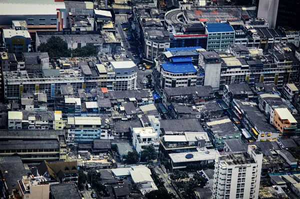 Αεροφωτογραφία Της Μπανγκόκ Σύγχρονα Κτίρια Γραφείων Συγκυριαρχία Στην Πόλη Μπανγκόκ — Φωτογραφία Αρχείου