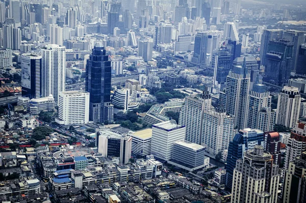 Aerial View Bangkok Modern Office Buildings Condominium Bangkok City Bkk — стокове фото