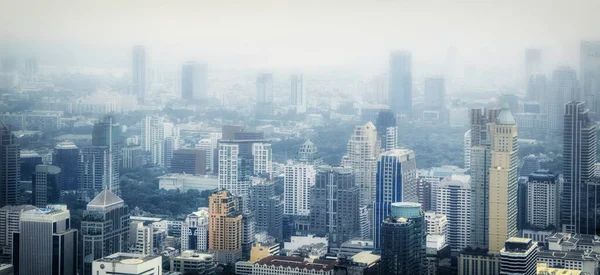 Vista Aérea Los Modernos Edificios Oficinas Bangkok Condominio Ciudad Bangkok — Foto de Stock