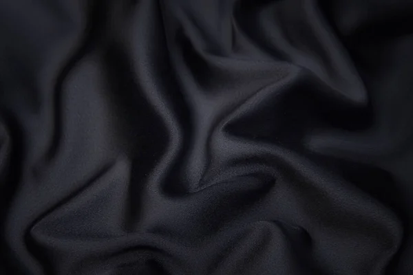 Silk Cotton Fabric Tissue Dark Gray Black Color Texture Background — Stock Photo, Image
