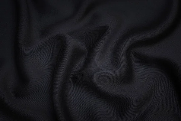 Tessuto Seta Cotone Colore Grigio Scuro Nero Texture Sfondo Pattern — Foto Stock