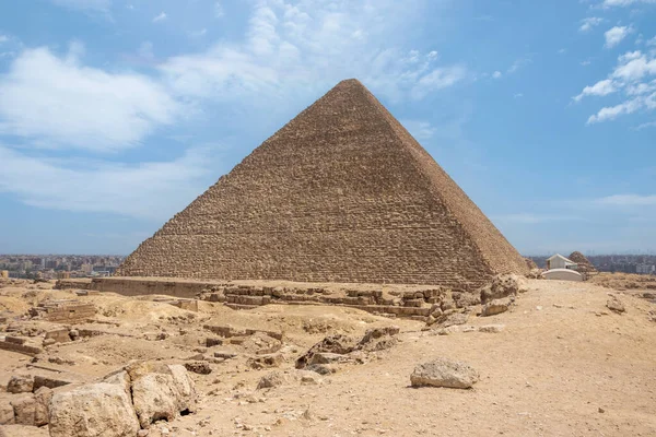 Grandes Pirâmides Gizé Patrimônio Mundial Unesco Egito — Fotografia de Stock