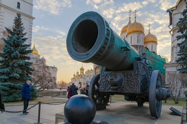 Moscow November 2014 Tsar Cannon King Cannons Moscow Kremlin Russia — Stock Photo, Image