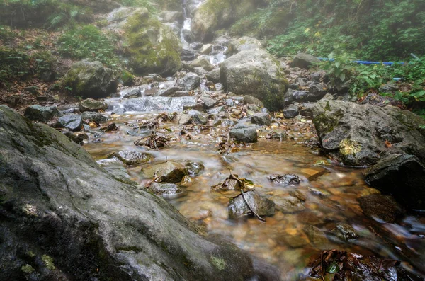 Vedere Frumoasă Râului Munte Timpul Toamnei Muntele Pontic Lângă Mănăstirea — Fotografie, imagine de stoc