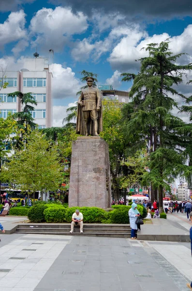 Socha Mustafy Kemala Ataturka Atatrk Trabzonu — Stock fotografie