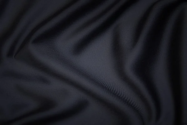 Крупный План Текстуры Натурального Серого Черного Полотна Ткани Одного Цвета — стоковое фото