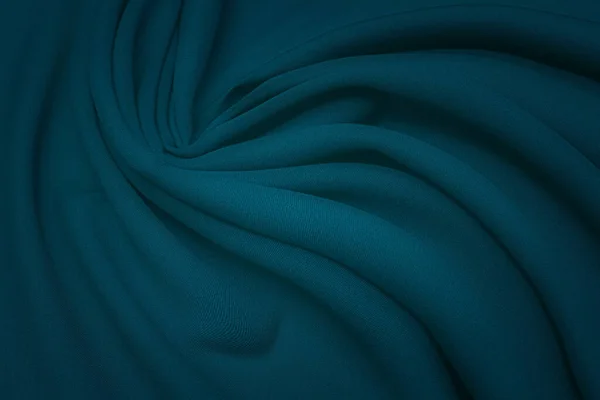 绿色丝绸或棉织物的结构 美丽的翡翠或滴水绿色柔软的绸缎 用于棉织物 — 图库照片