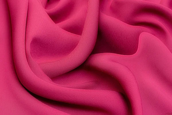 Närbild Textur Naturliga Röda Eller Rosa Eller Fuchsia Tyg Eller — Stockfoto