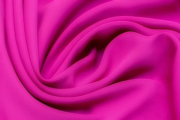 자연적으로 분홍색 푸크시아 천이나 천을같은 색으로 클로즈업 아마포 직물의 분홍색 — 스톡 사진