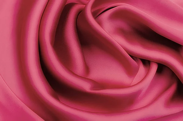 天然红色或粉色面料或布具有相同颜色的特写纹理 天然棉 丝或羊毛或亚麻织物的织物质感 红色帆布背景 — 图库照片
