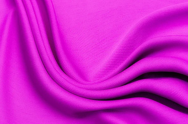 Close Textuur Van Natuurlijk Rood Roze Fuchsia Stof Doek Dezelfde — Stockfoto