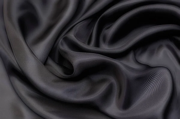 Nahaufnahme Textur Aus Natürlichem Grauen Oder Schwarzen Stoff Oder Stoff — Stockfoto