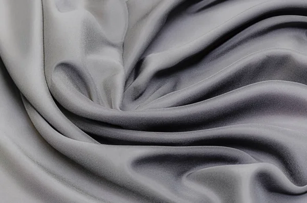 Крупный План Текстуры Натурального Серого Черного Полотна Ткани Одного Цвета Стоковое Изображение