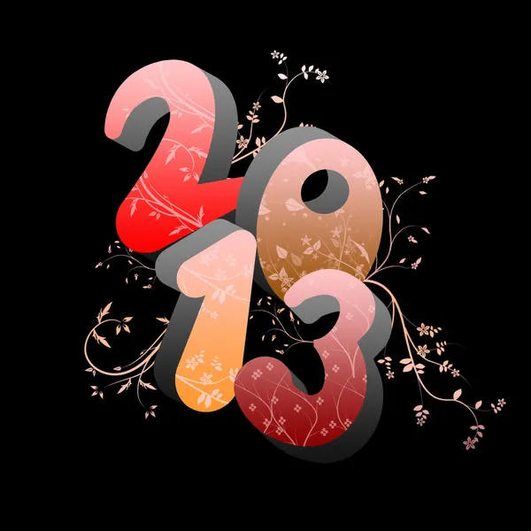 Logotipo para o feliz ano novo 2013 — Fotografia de Stock
