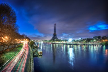 gece - Fransa Paris görünümü