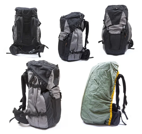 Trekking backpack on high definition isolated on a white backgro — Stock Photo, Image