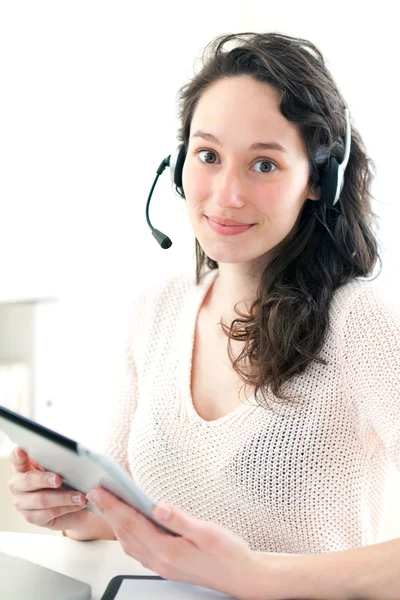 Portrait of young business woman working at home — Stock Photo, Image