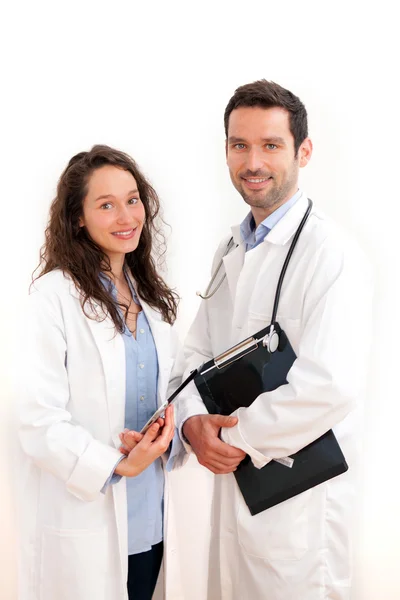 Potret seorang dokter dengan perawatnya — Stok Foto